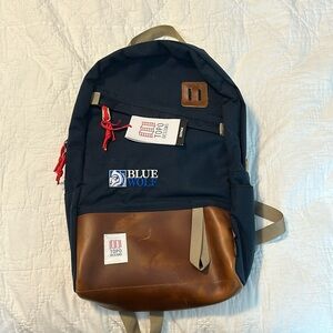 Topo Design Daypack Blue Wolf logo Made in USA